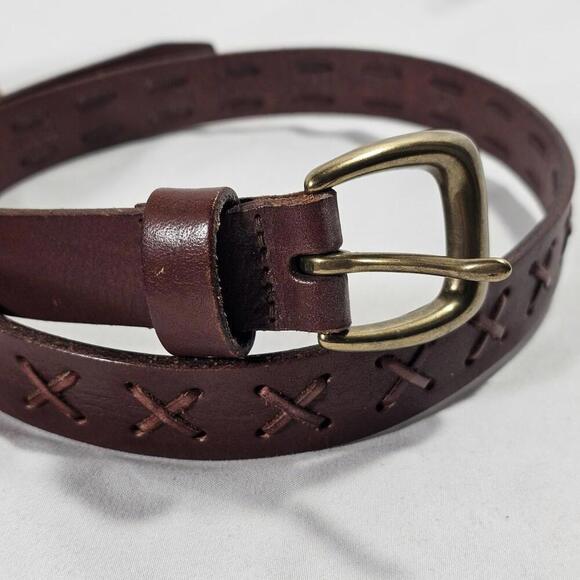 Amanda Smith Accessories - Vintage Amanda Smith Genuine Brown Leather Belt - Women's Size Small